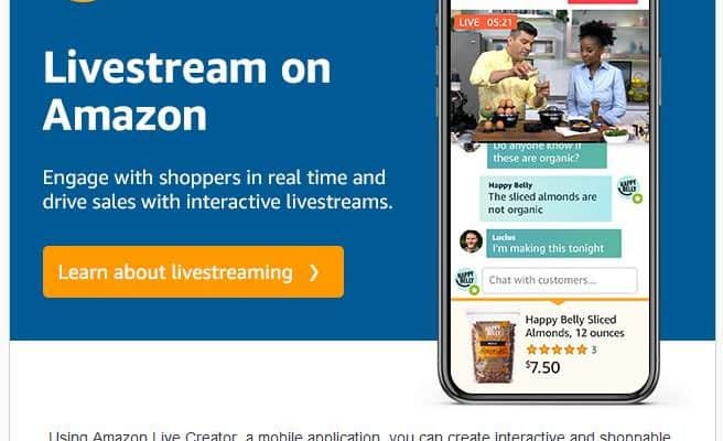 amazon предоставил продавцам возможность делать онлайн-трансляции